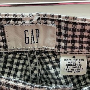 VINTAGE GAP Gingham Print High Waisted Relaxed Straight Leg Pants